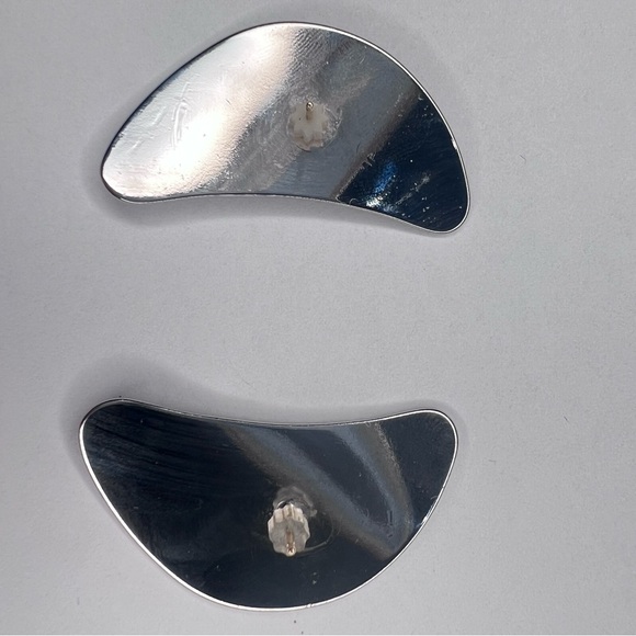 Pierre Cardin Vintage 1970s Modernist Minimalist Pierce abstract earrings - Picture 4 of 6